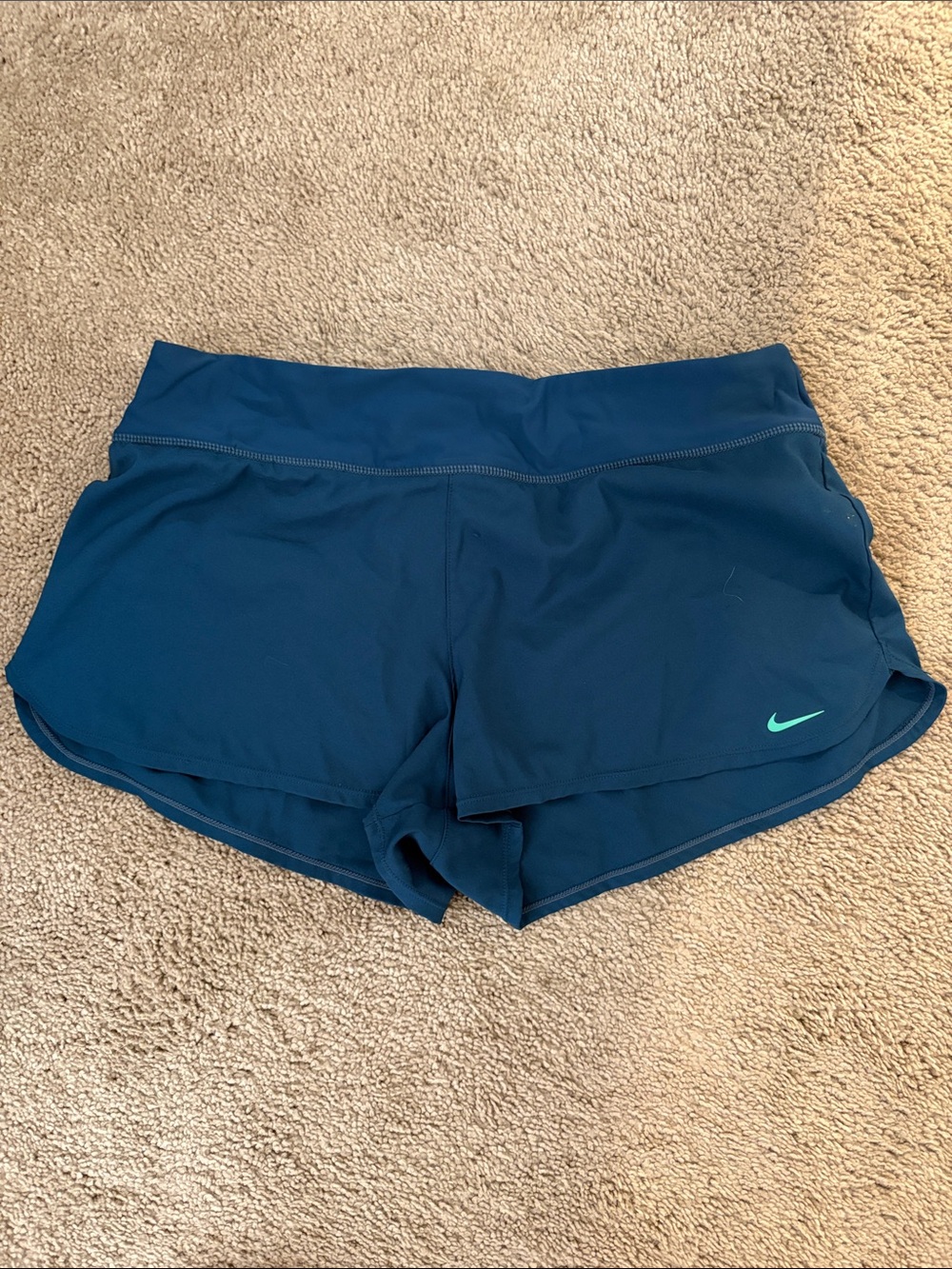 Nike Women's Dark Teal Performance Athletic Shorts Size 10